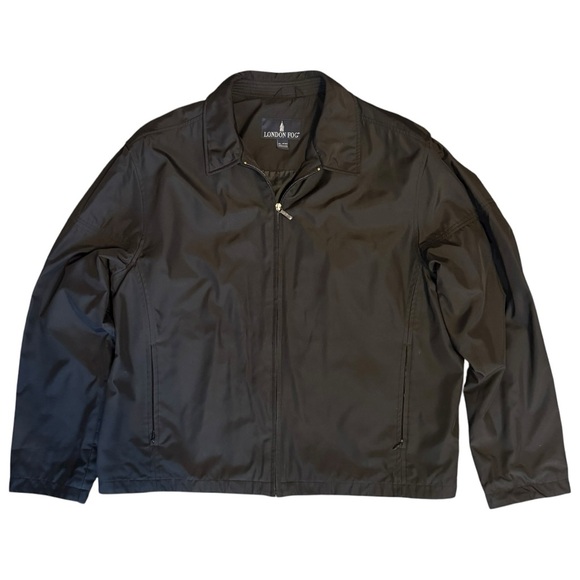 London Fog Men’s Black Lightweight Polyester Short Jacket Coat Sz XL - Picture 1 of 6